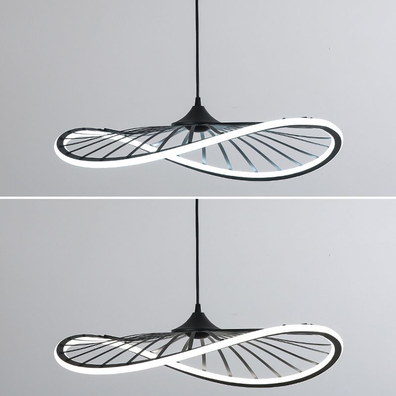 Luz colgante de negro de colgante en forma de alambre de alambre de hierro para el comedor para comedor