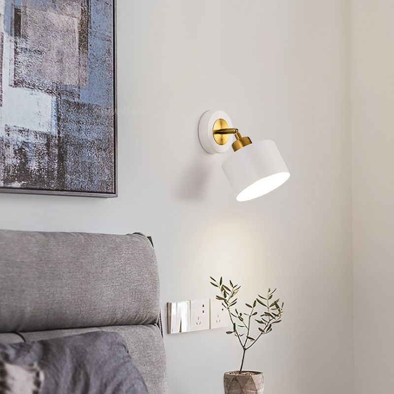 Modern Simple Rotatable Wall Light Cylinder Shape Wall Lamp for Living Room