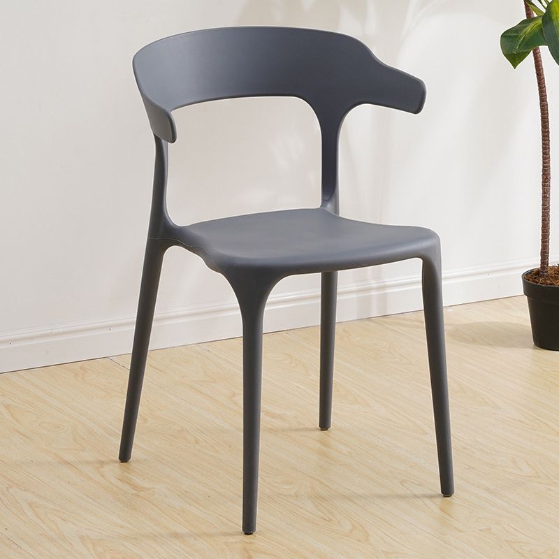 Glam Indoor-Outdoor Chair Stacking Dining Armless Side Chair