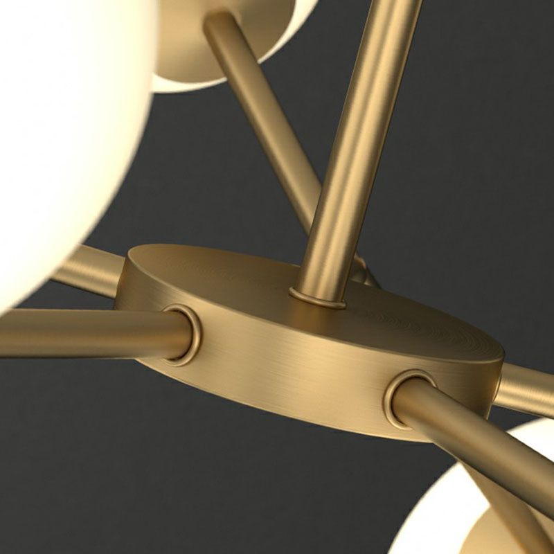 Cream Glass Molecular lampadario molecolare Postmodern Style Aione a sospensione in oro