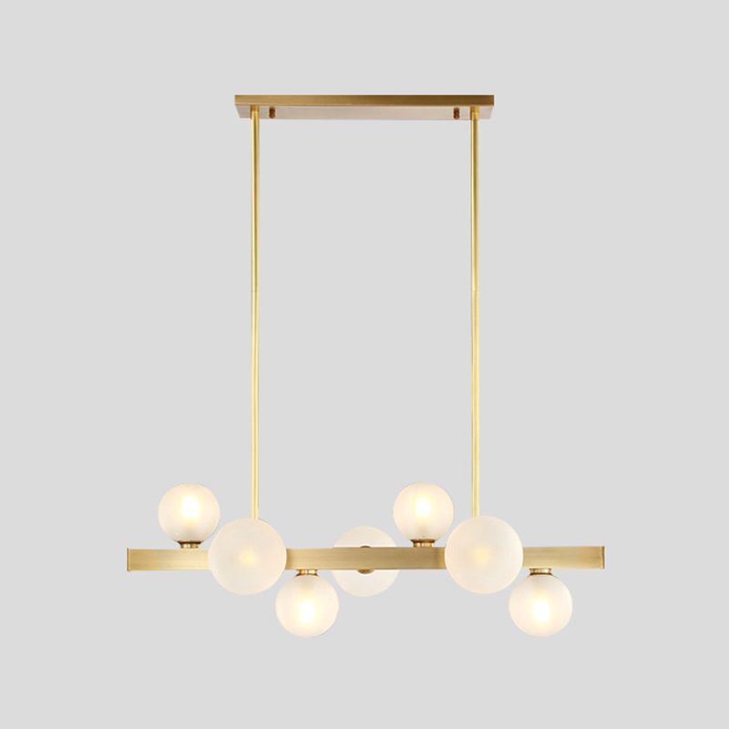 Modern Pendant Chandelier Globe Island Lighting Ideas Glass Island Ceiling Light in Gold