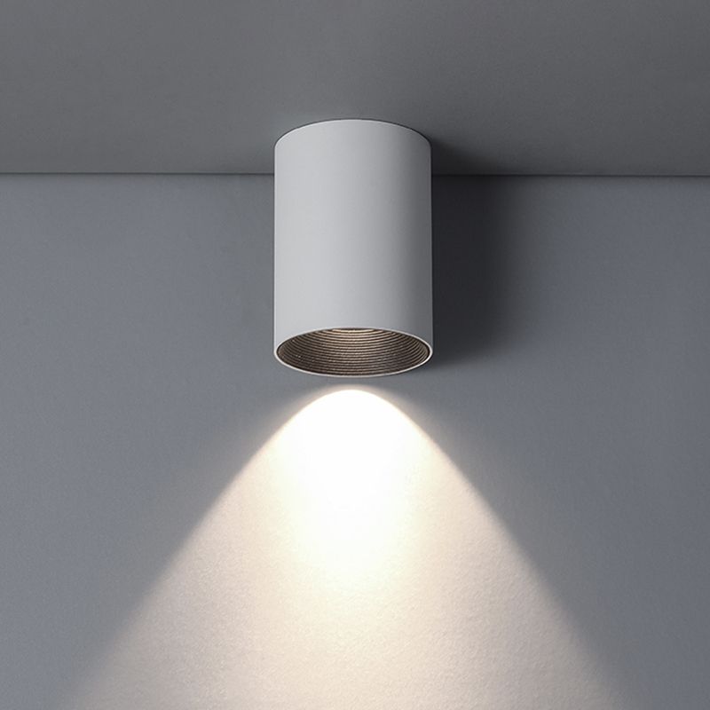 Cylinder Ceiling Light Fixture Contemporary LED Flush Mount for Corridor