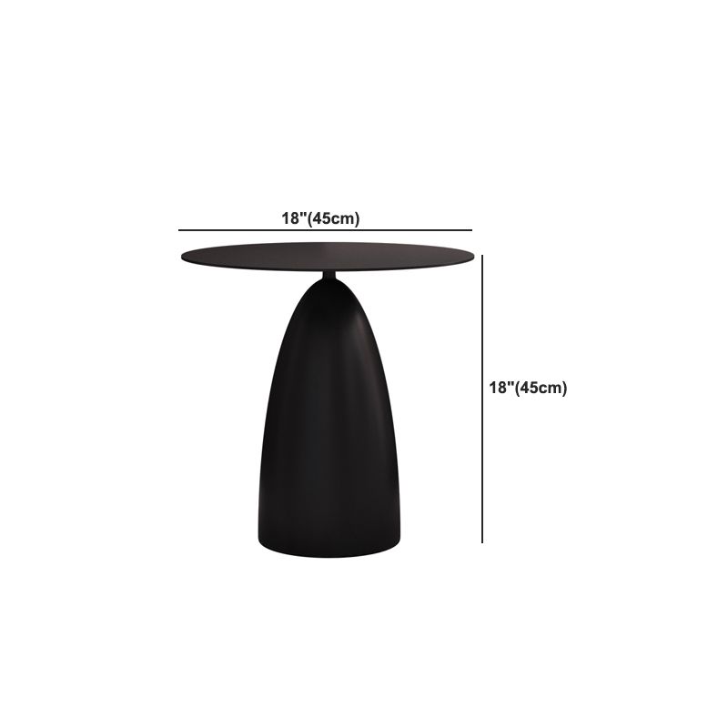 16.5"/17.7" Tall Mid-Century Round Top Side Table Metal Pedestal End Table