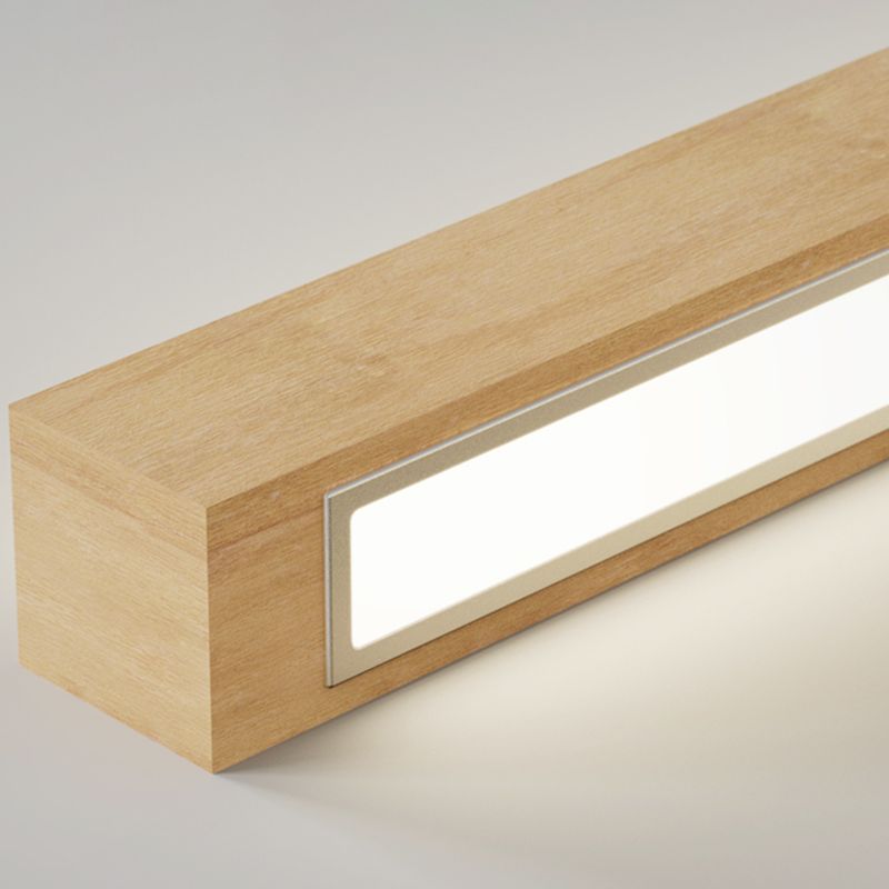 Modern Style Linear Shape Wall Sconce Wood Sconce Lighting for Bedroom