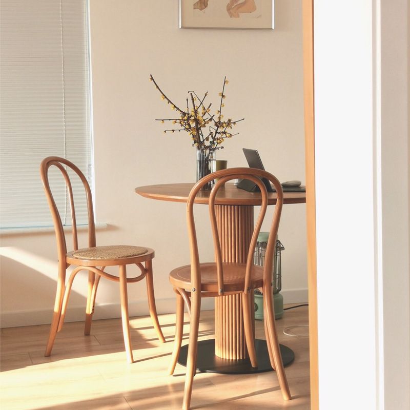 Solid Wood Dining Chairs Modern Style Kitchen Windsor Back Side Chairs