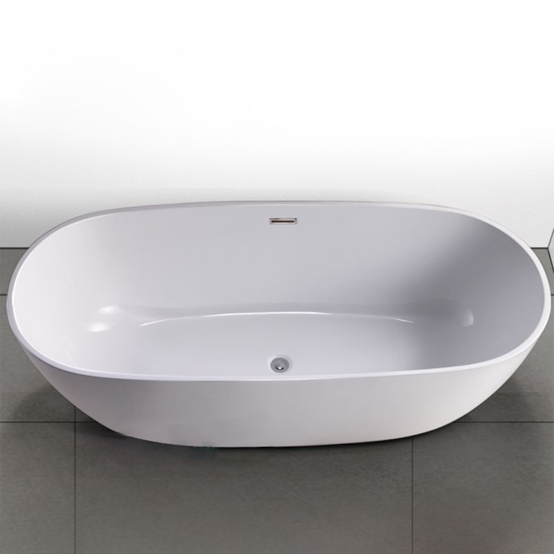 Oval Freestanding Bath Tub Modern Acrylic Bathtub for Bathroom