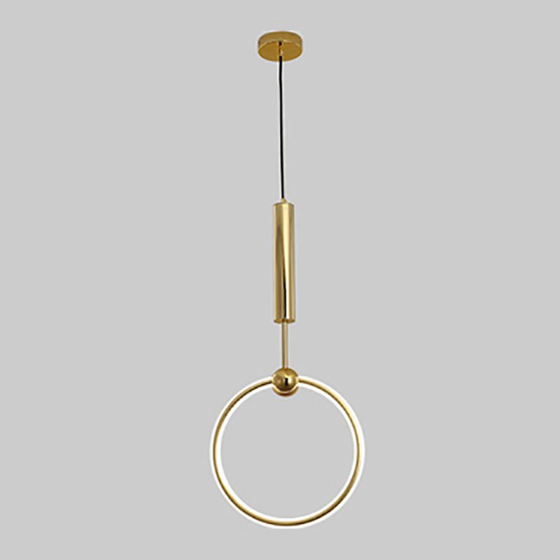 Zeitgenössische Metallhängnisbeleuchtung 1 Leuchtanhänger Beleuchtung in Gold