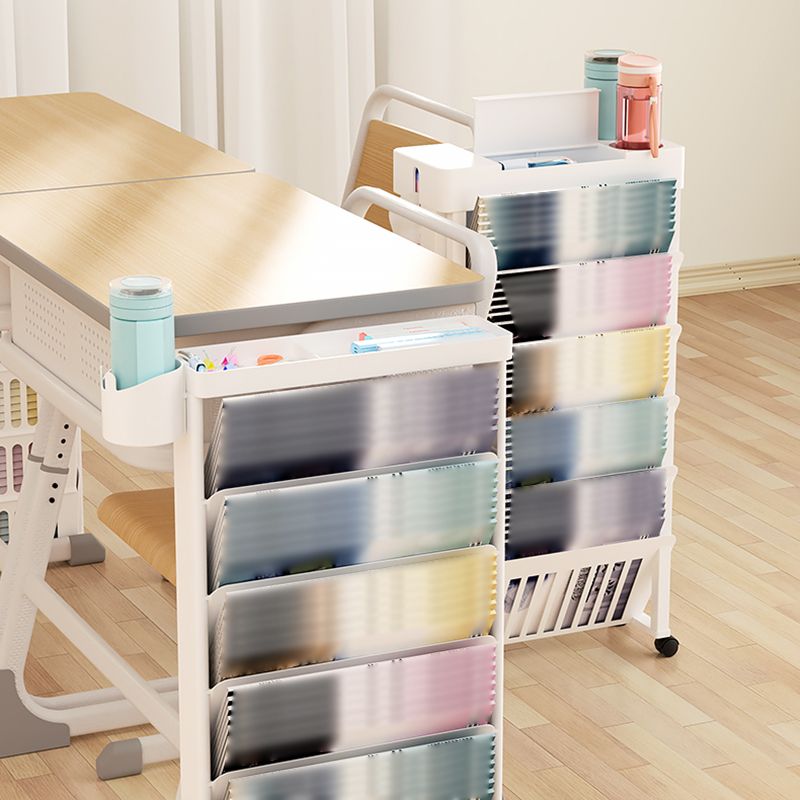 Libreria a 5 scaffali per la scala in plastica contemporanea scaffale di libri