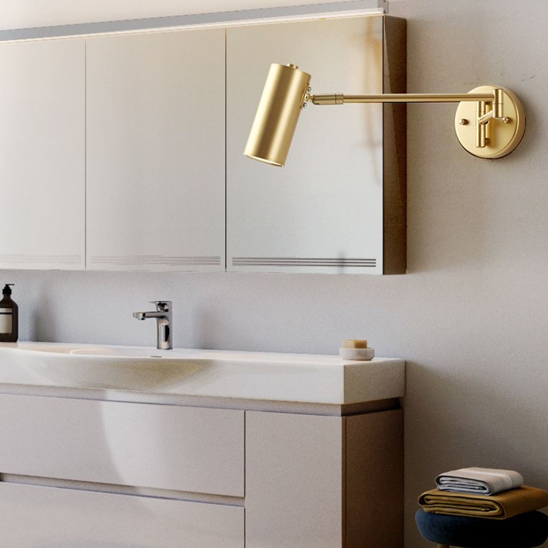 Metal Cylinder Wall Light Sconces Minimalism 1 Light Wall Mounted Lamp
