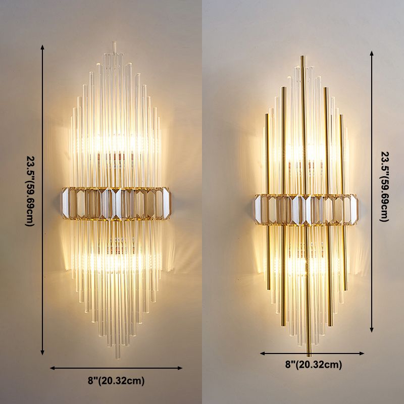 Lámpara de pared de pared de pared de cobre de 2 bombas