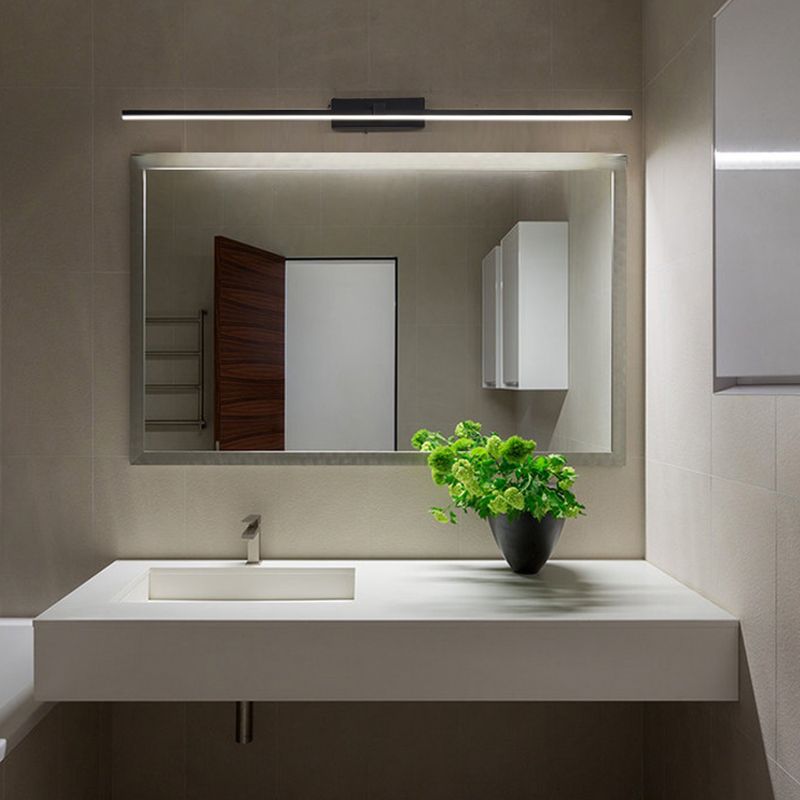Lampade per pareti di vanità a LED nero Light MODER MODER MODER MODERA ANTERIORE con tonalità silicone