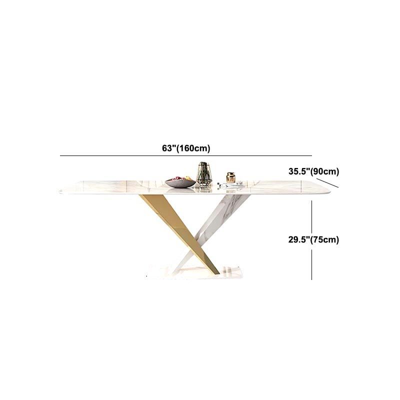 Glam Dining Table Set 1/2/5/7 Pcs Rectangle Dining Table with Upholstered Chairs