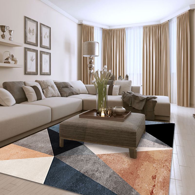 Simplicity Home Decoration Rug Graphic Pattern Area Carpet Polyester Non-Slip Backing Indoor Rug