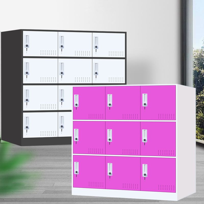 Metal Indoor Cabinet for Bathroom Contemporary Storage Cabinet with Hinged Doors