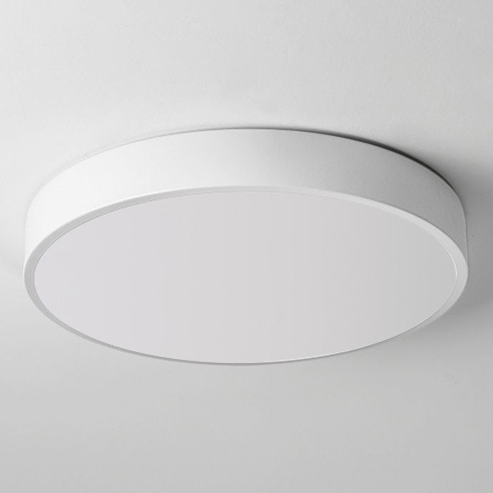 Colorant Macaron Round Flush Mount Metallic LED Ceiling Light for Bedroom