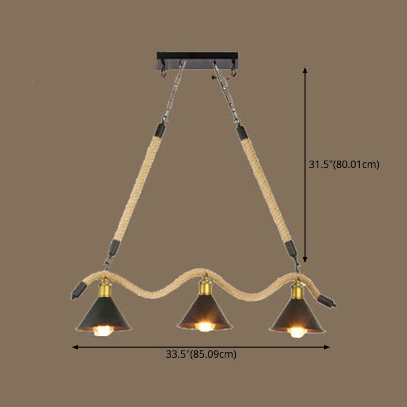 3 Light Kitchen Pendant Hanging Cage Lamp Vintage Chandelier Industrial Pendant Lighting