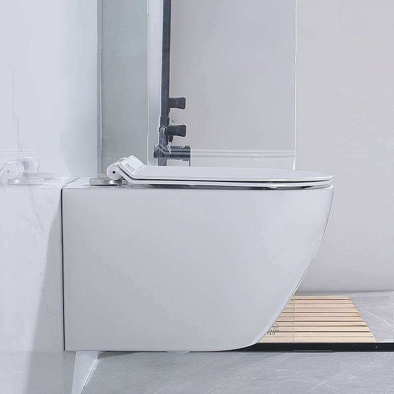 Modern Wall Hung Toilet Bowl 1-Piece Urine Toilet with Seat for Washroom