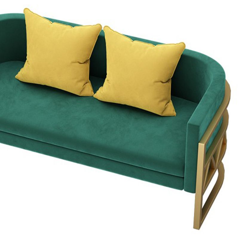 24.40" W x 29.52" H Velvet Tuxedo Arm Sofa Contemporary Standard Sofa