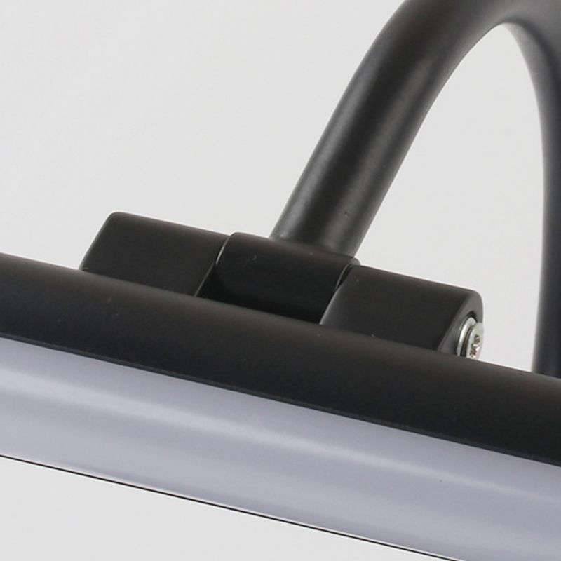 Zeitgenössische LED -Wandlampe mit Metallschatten Schwarz/Nickel Röhrenförmiger Waschtischlampe über dem Spiegel, 16 "/20" Durchmesser