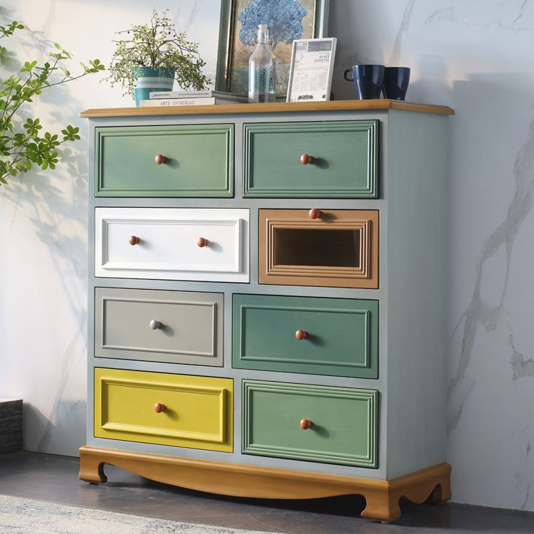 Nautical Vertical Lingerie Chest Wood Storage Chest Dresser for Bedroom