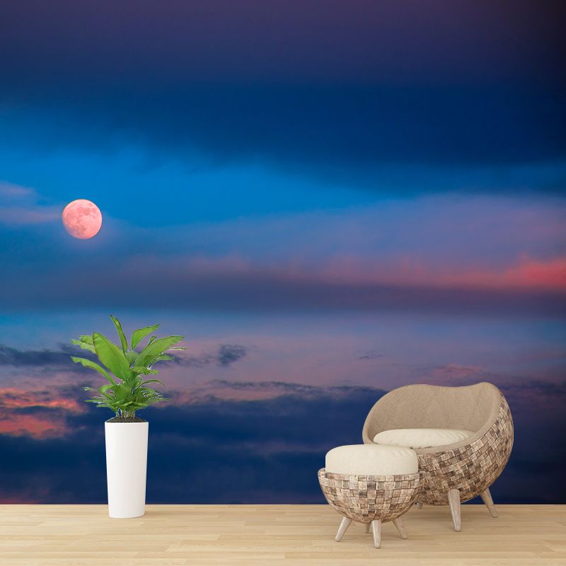 Environment Friendly Wall Mural Wallpaper Dreamy Sky Sitting Room Wall Mural