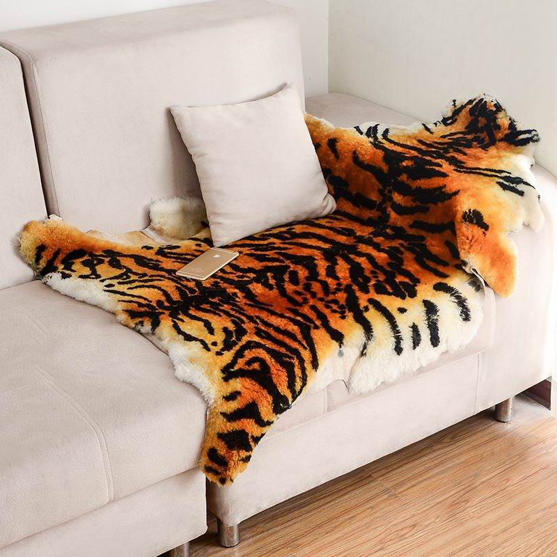 Tappeto casual del soggiorno arancione per pelle arancione tappeto di lana di lana antiscivolo tappeto per animali domestici