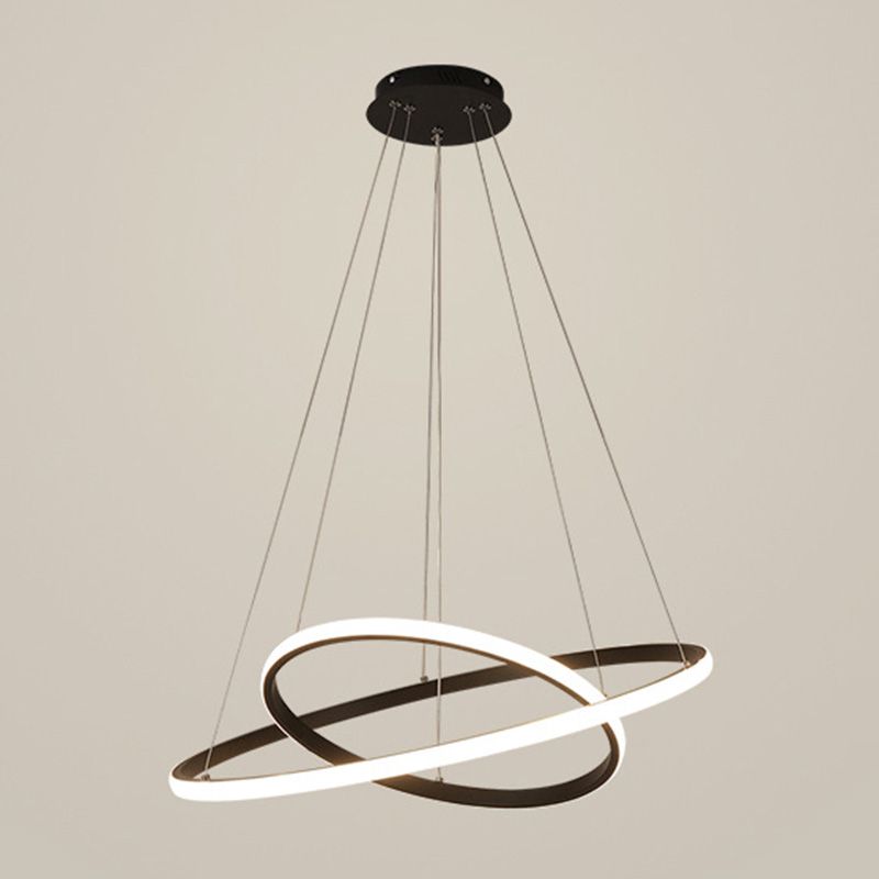 Contemporary Circle Pendant Light Fixture Aluminum Hanging Pendant Light for Living Room