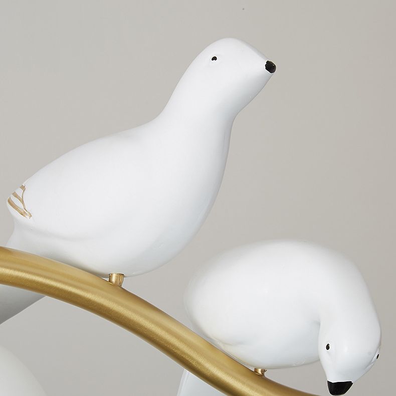 Branch and Bird Island Light Minimalist Metal Diner Pendente soffitto con sfera Opal Glass Shade