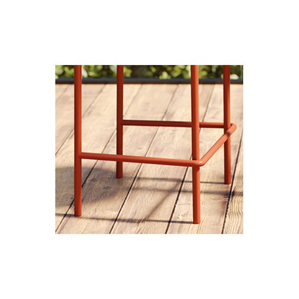 Modern Armless Backrest Counter Stool Iron Cafe Bar Stool with Seat and Pedal