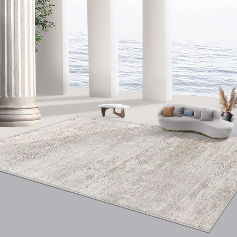 Stylish Grey Tye Dye Carpet Polyester Modern Area Rug Anti-Slip Washable Rug for Home Decor