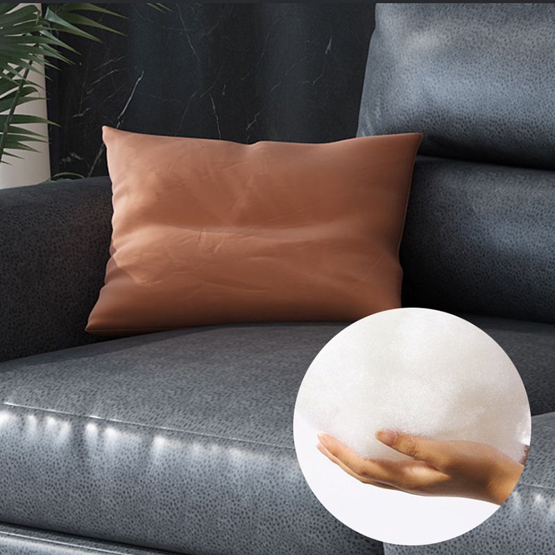 Contemporary Black 4-seat Sectional Loose Back Sectional Sofa