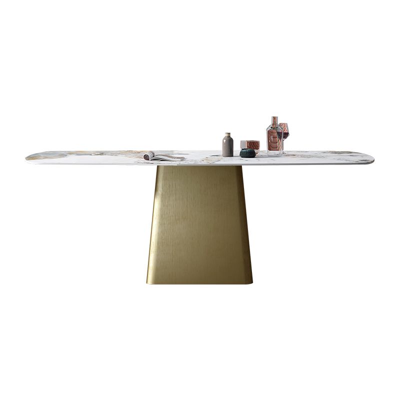 Glam 1/4/5/7 Pieces Dining Set Sintered Stone Dining Table Set with PU Leather Chairs