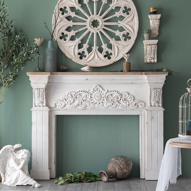 French Country Wood Console Table Rectangle Console Sofa Table for Hall