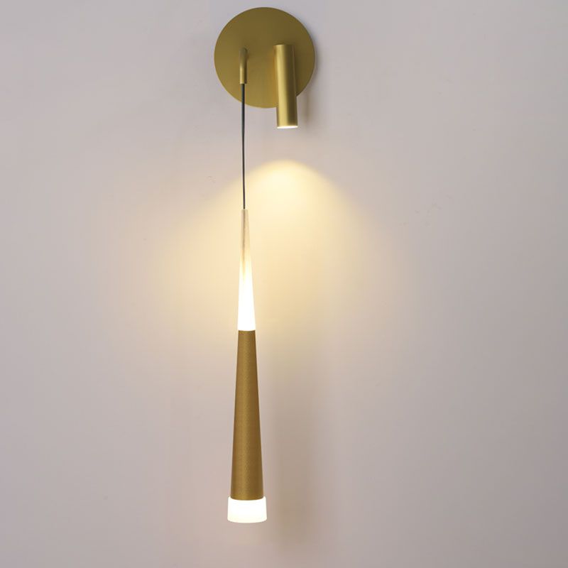 Modern Metal Wall Light Strip 2 Lights LED Reading Wall Sconce for Bedroom