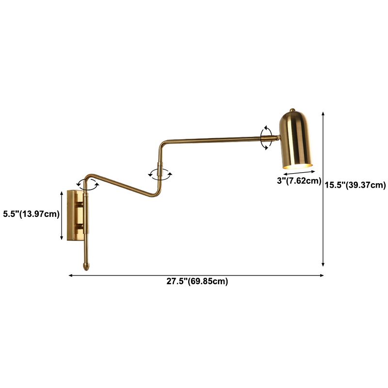 Modern Wall Lamp Household Adjustable Arm Wall Mount Lighting for Sitting Room