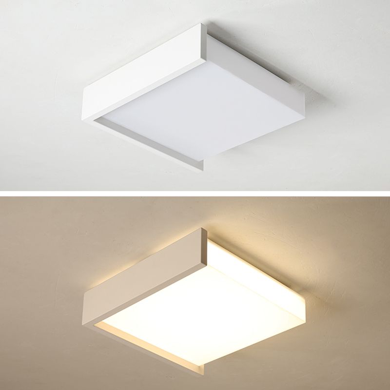 Minimalisme nordique Style LED Ceiling Light Acrylic Shade Geometric Design Flush-mount Lamp for Bedroom
