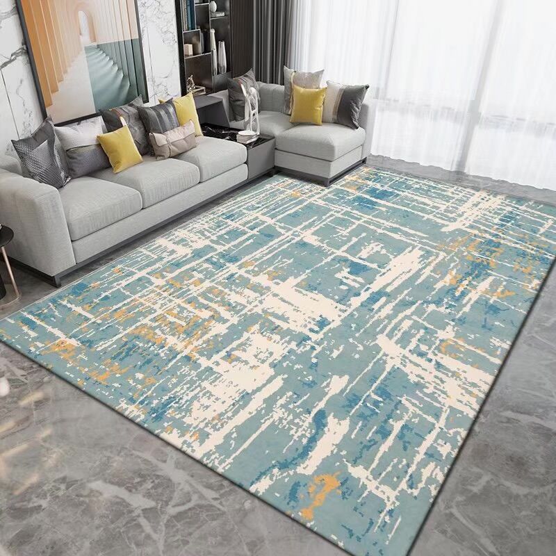 Tapis contemporain motif abstrait motif en polyester tapis salon