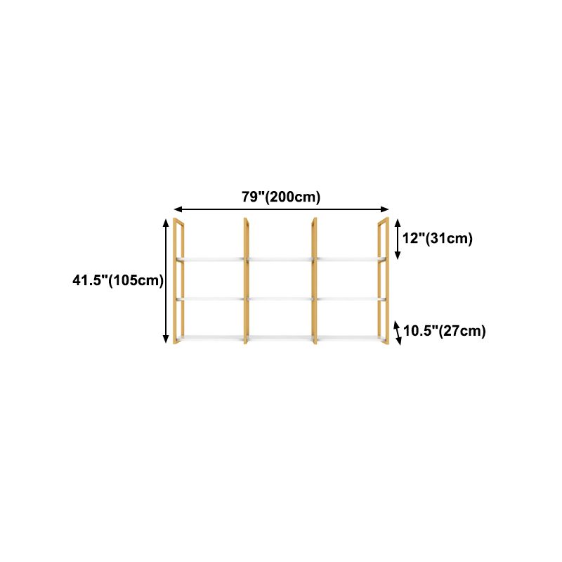 10.63 "W Bücherregal Glamstil Wandmagnierte Bücherregal für Home Office Study Room