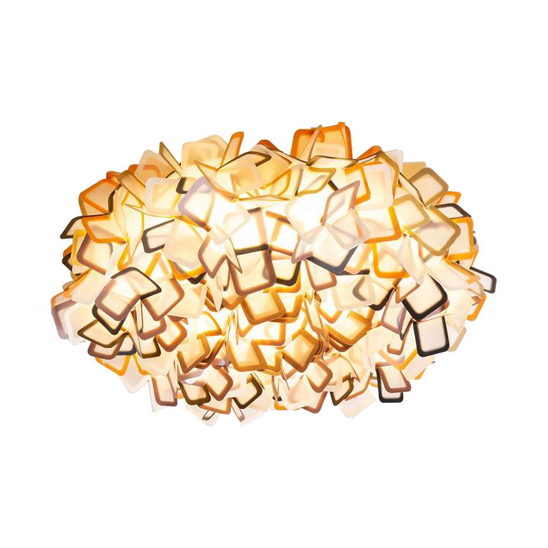 Blossoming Flower Acrylic Flush Mount Contemporary Led White/Black/Blue Flush Ceiling Light Fixture