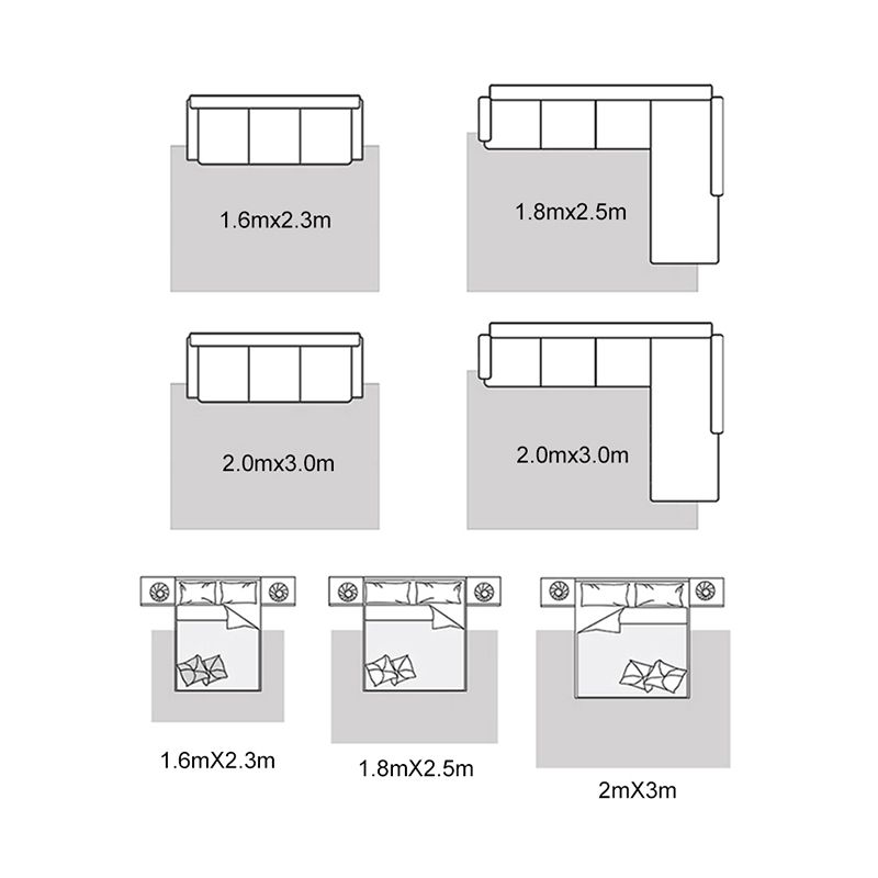 Blue Modern Rug Blending Graphic Rug Non-Slip Backing Rug for Living Room