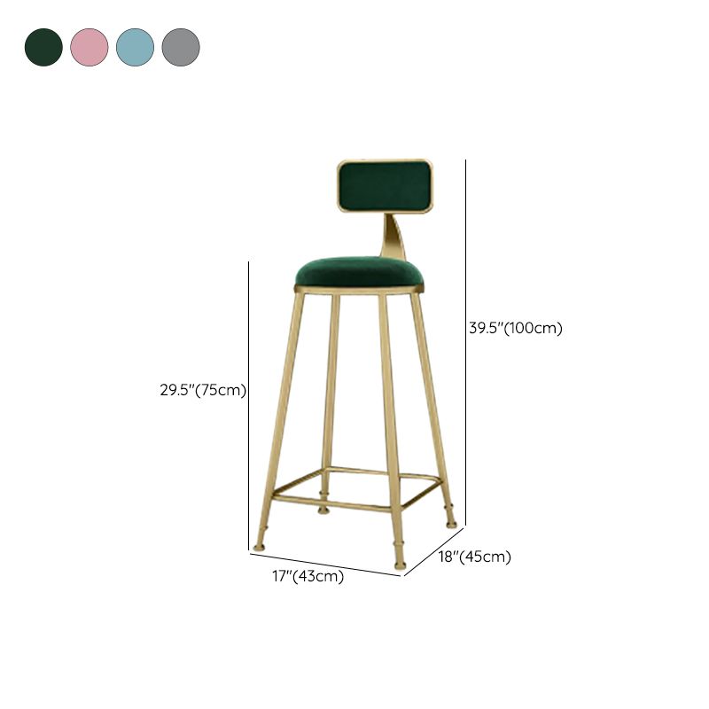 Industrial Armless Dining Stools Round Bar Stools with Metal Base