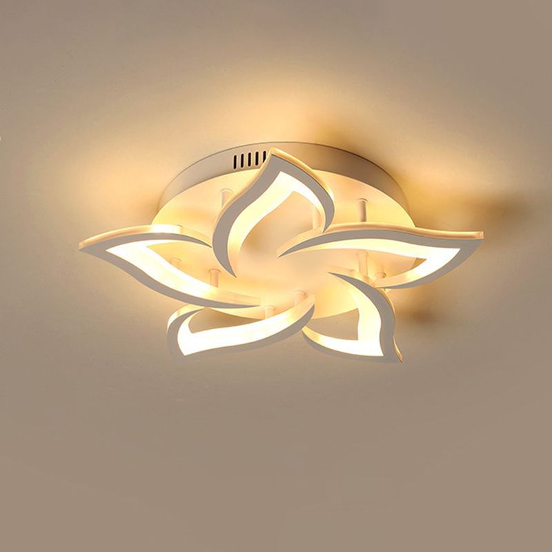 Radial Acrylic Semi Flush Mount Ceiling Light Semi Flush Modern Multi-head Bedroom Semi Flush