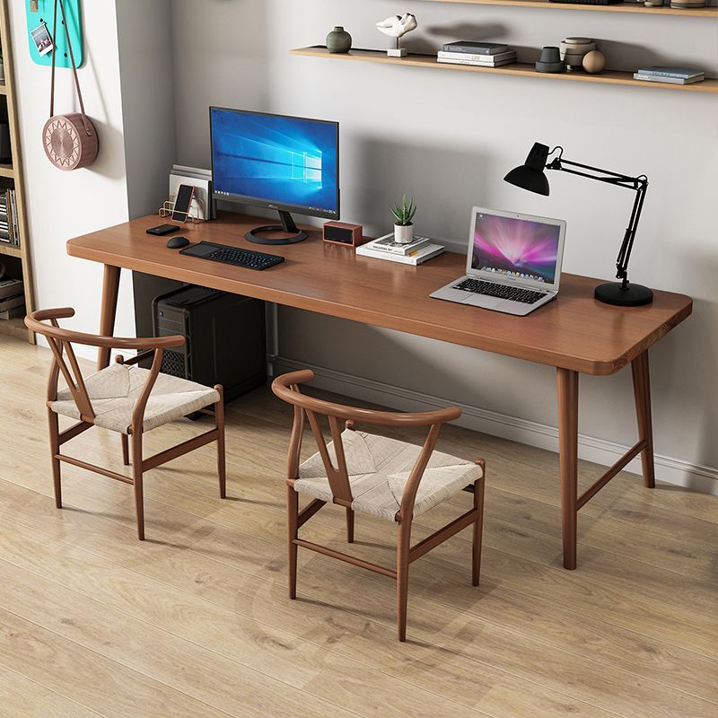 Modern Rectangular Office Desk Solid Wood Writing Desk for Home