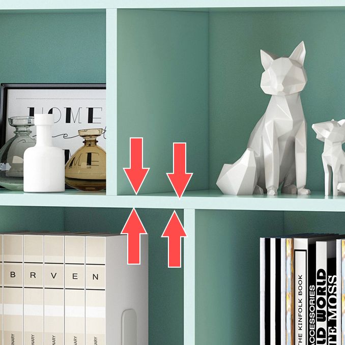 Wood Standard Bookshelf Contemporary Style Bookcase for Living Room