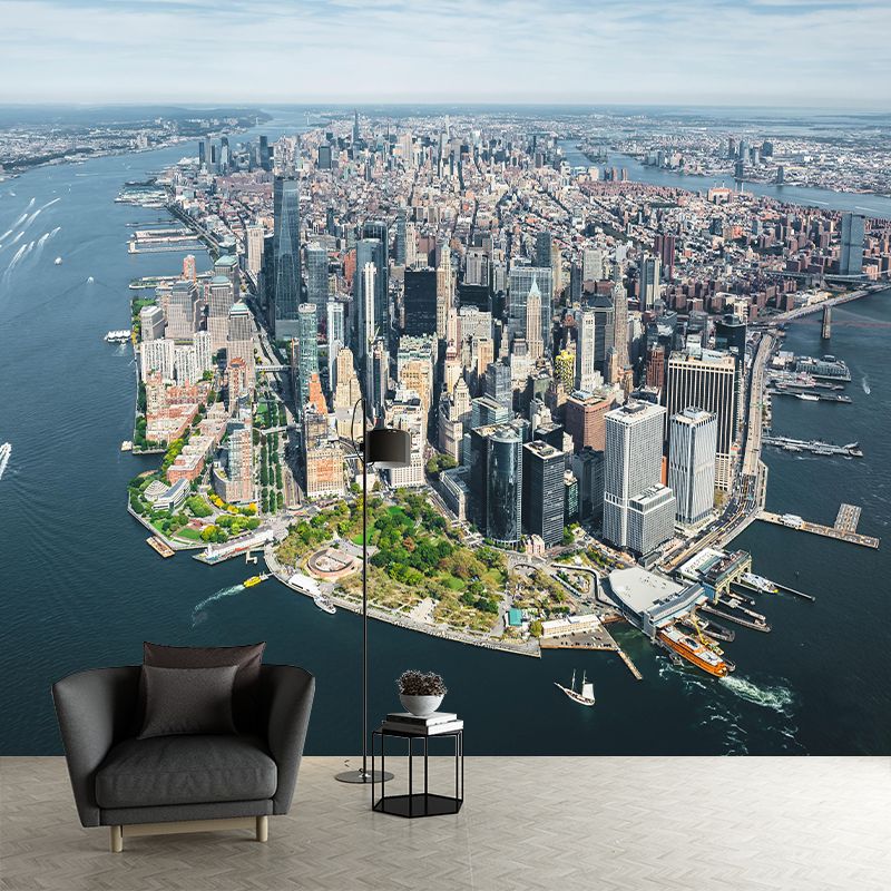 Contemporary City Wall Mural Photography Living Room Bedroom Wall Covering