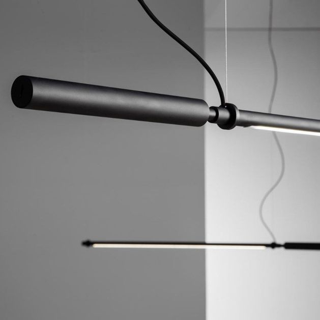Metal Island Chandelier Lights Modern Pendant Light Fixtures in Black