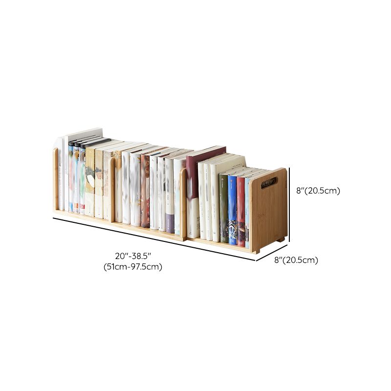 Horizontal Contemporary Bamboo Bookcase Open Back Bookshelf for Home Use