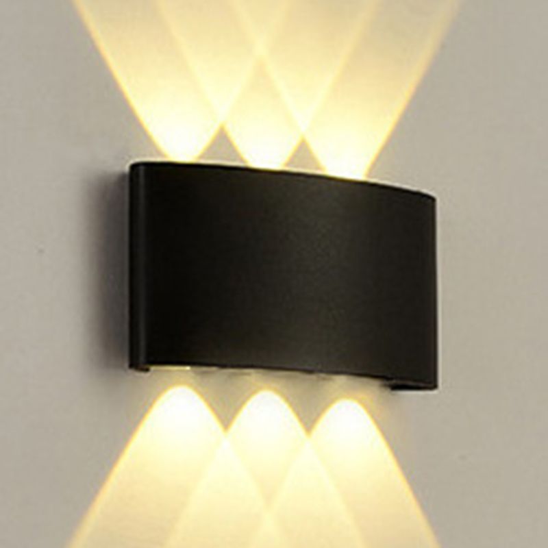 Square Shade Wall Lighting Modern Style Metal Multi Lights Sconce Lamp in Black