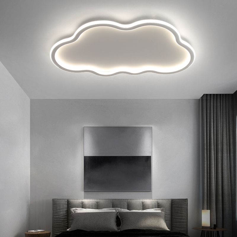 Accesorio de techo LED de nube acrílica en soporte empotrado de hierro forjado de estilo conciso moderno
