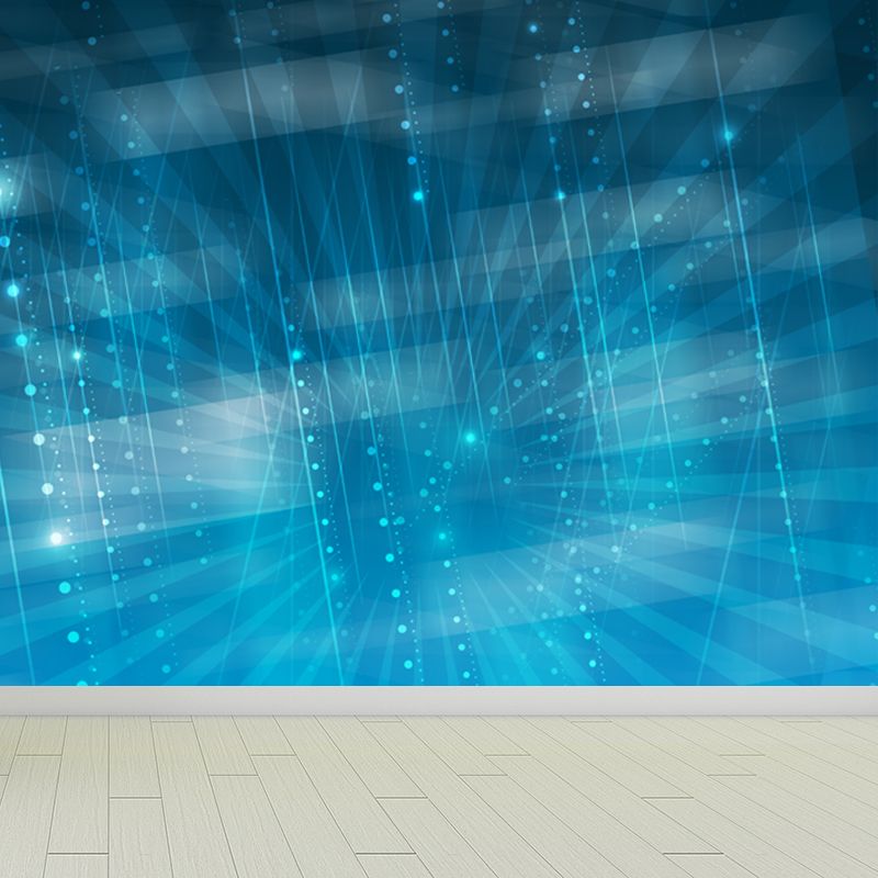 Illustration Style Abstract Mural Decal for Girls Bedroom, Dark Color, Custom Printed